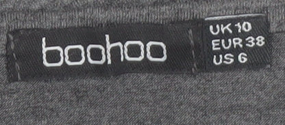 Boohoo Women’s Grey Midi Bodycon Sleeveless Dress Size 10