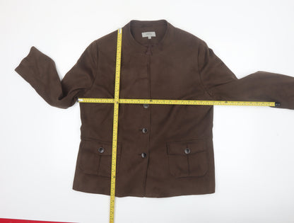 Marks and Spencer Women’s Brown Blazer Jacket Size 20 Lined Workwear