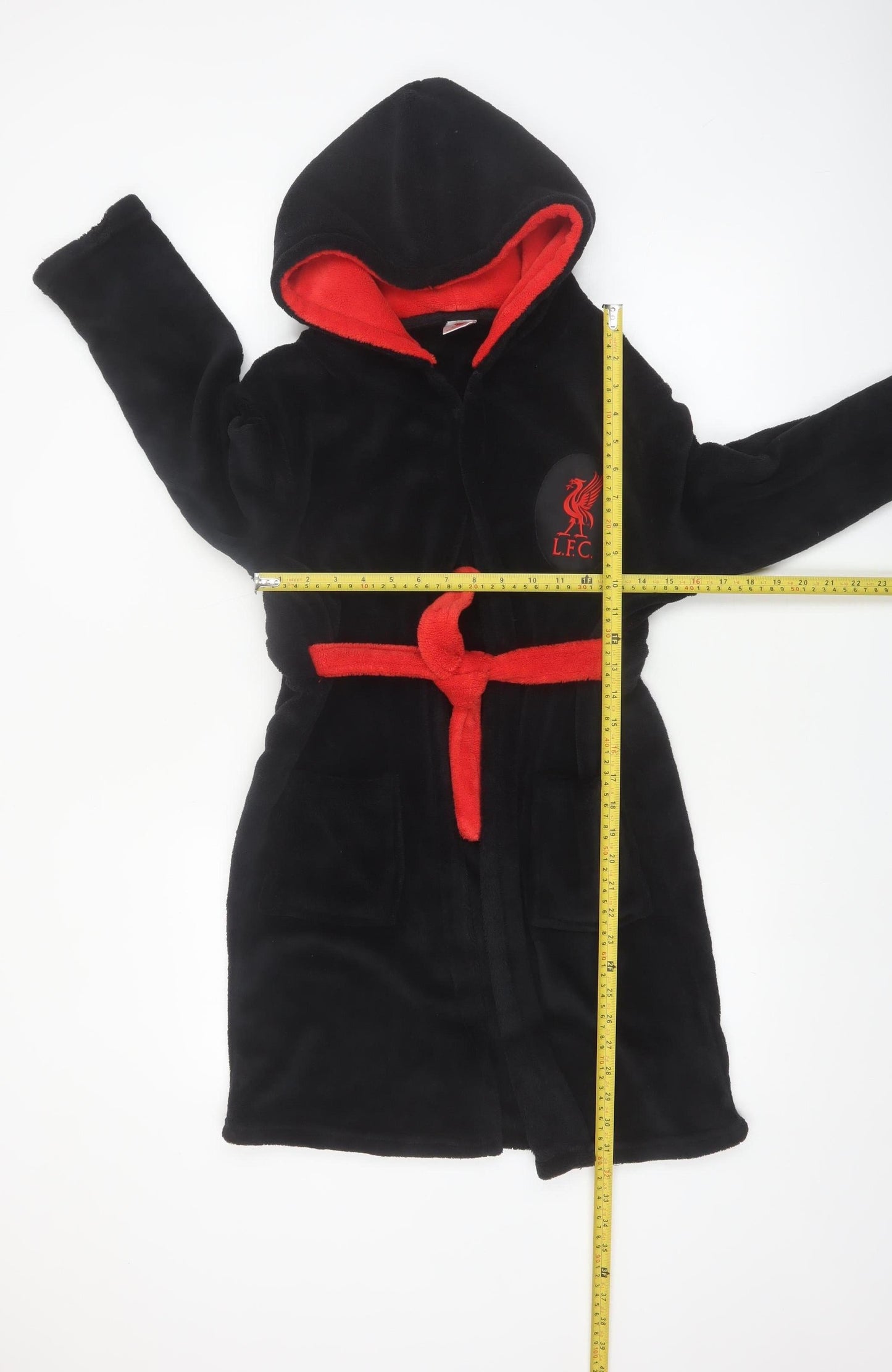 Liverpool FC Boys Black Fleece Hooded Robe 9-10 Years