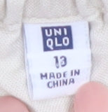 UNIQLO Girls Beige A-Line Linen Blend Sleeveless Summer Dress 13 Years