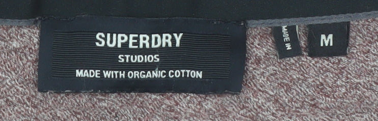 Superdry Men’s Brown Marl Crew Neck Organic Cotton T-Shirt Size M