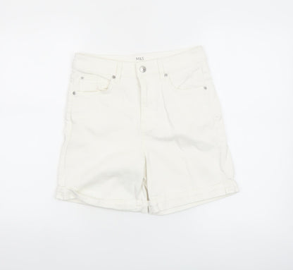 Marks and Spencer Women’s Ivory Size 6 Boyfriend Shorts