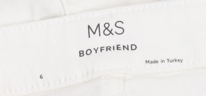 Marks and Spencer Women’s Ivory Size 6 Boyfriend Shorts