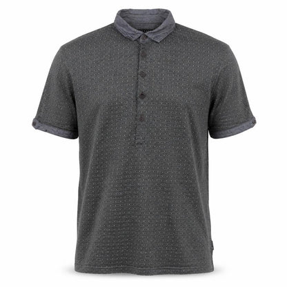 Ted Baker Men's Grey Geometric Cotton Polo Shirt Size M