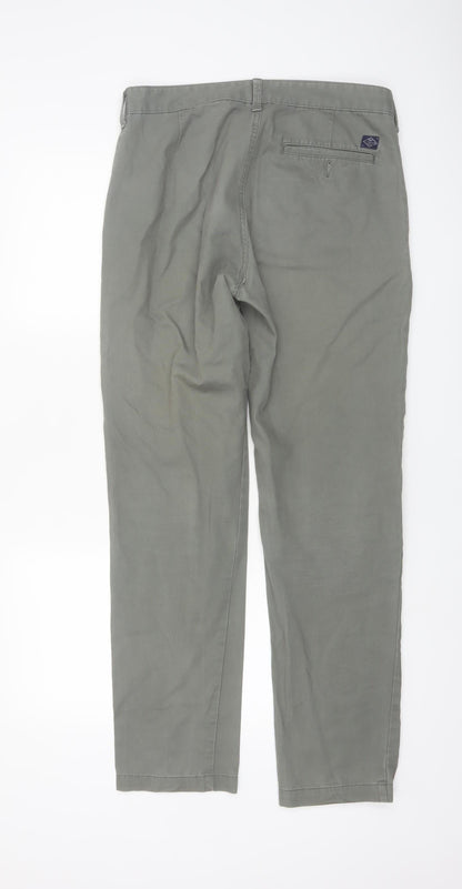 Marks and Spencer Men's Grey Slim Fit Chino Trousers 32W 33L