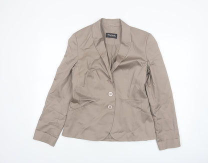 Betty Barclay Women’s Beige Blazer Size 12 Classic Single-Breasted Jacket