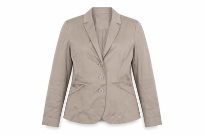 Betty Barclay Women’s Beige Blazer Size 12 Classic Single-Breasted Jacket