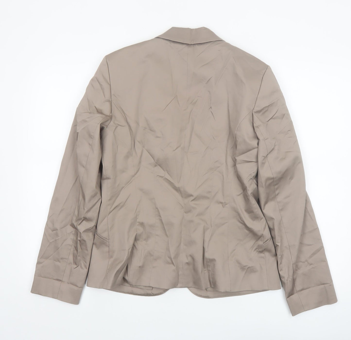 Betty Barclay Women’s Beige Blazer Size 12 Classic Single-Breasted Jacket