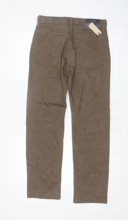 Marks and Spencer Men's Brown Straight Leg Jeans 30/29 Regular Fit Denim