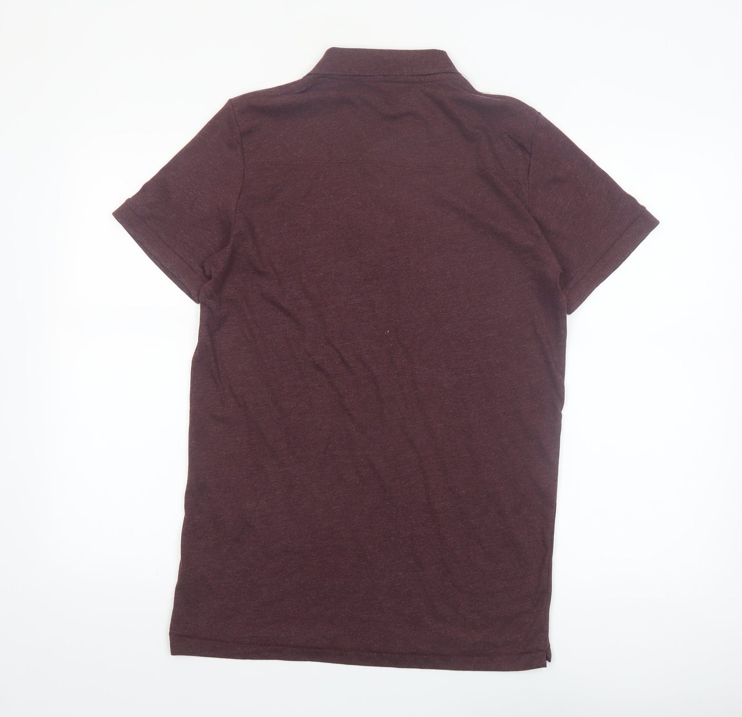 French Connection Men's Brown Short Sleeve Polo Shirt M Regular Fit