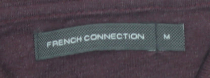 French Connection Men's Brown Short Sleeve Polo Shirt M Regular Fit