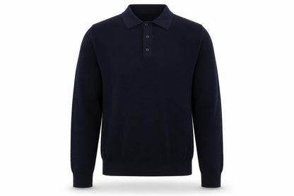 Marks & Spencer Men's Black Cotton Modal Collared Pullover Jumper M