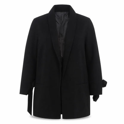Next Women's Black Shawl Lapel Belted Blazer Jacket Size 8
