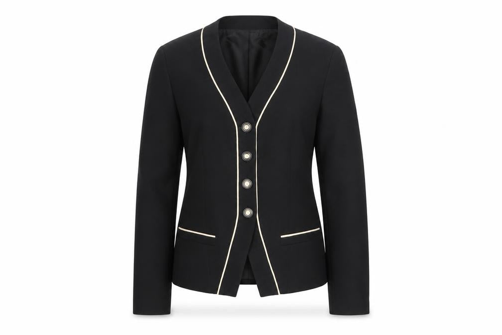 Bianca Women's Black Size 8 Shawl Collar Tailored Blazer Jacket