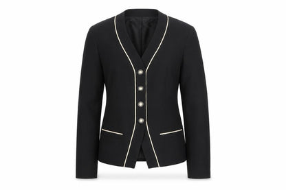 Bianca Women's Black Size 8 Shawl Collar Tailored Blazer Jacket