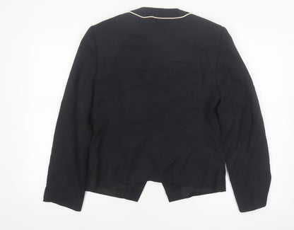 Bianca Women's Black Size 8 Shawl Collar Tailored Blazer Jacket