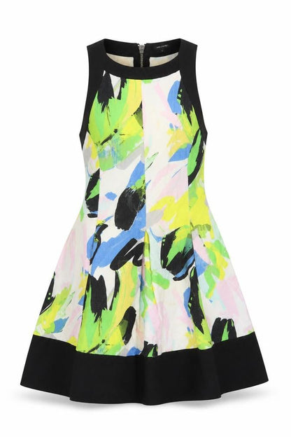 River Island Women's Multicoloured Fit & Flare Short Dress Size 14