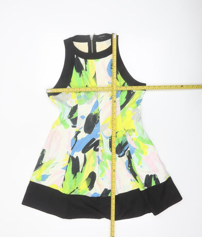 River Island Women's Multicoloured Fit & Flare Short Dress Size 14