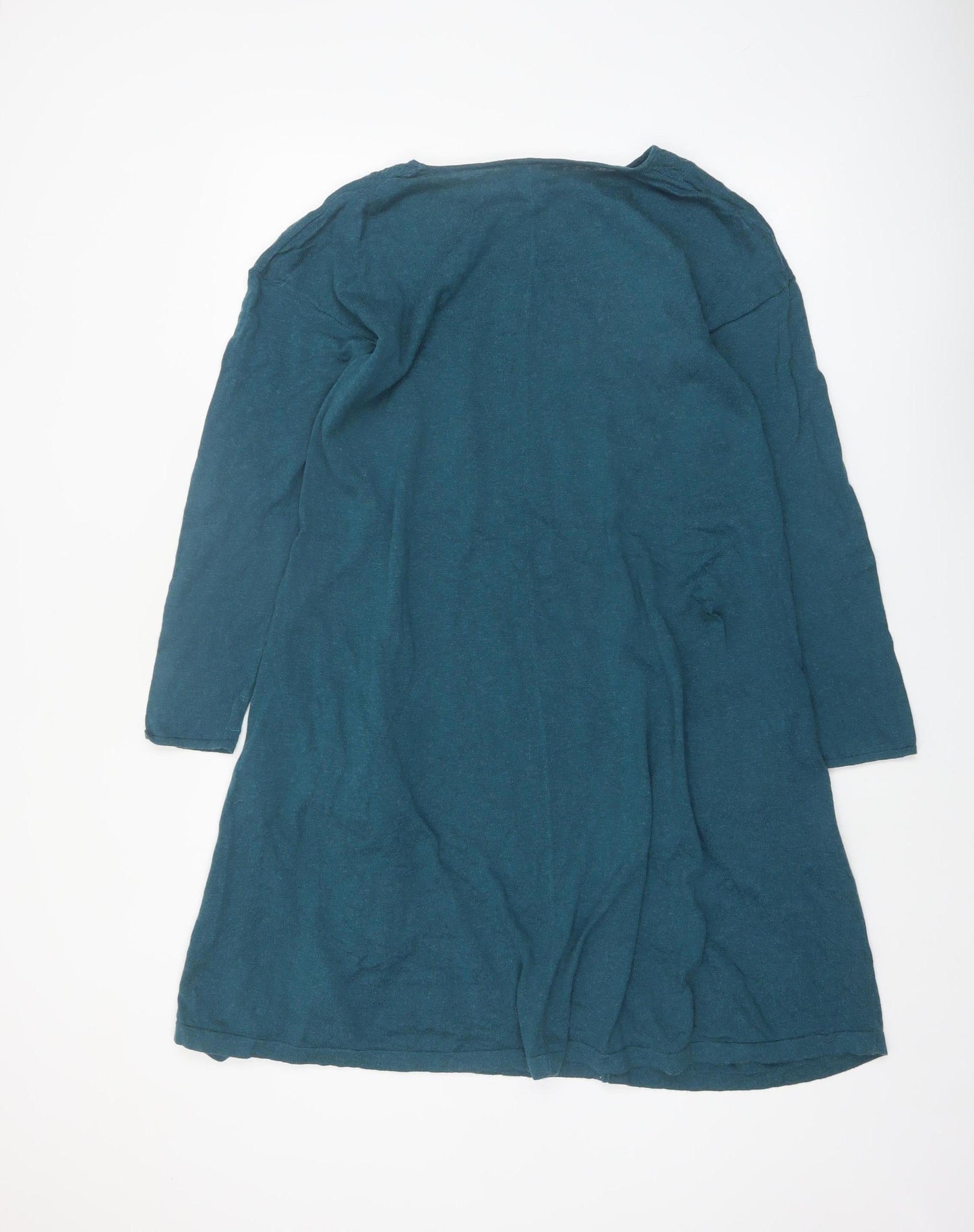Seasalt Women Blue Size 10 Shift Dress Long Sleeve Organic Cotton Wool