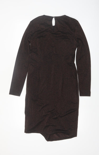 Marks and Spencer Women Brown Sheath Knee Length Dress Size 10