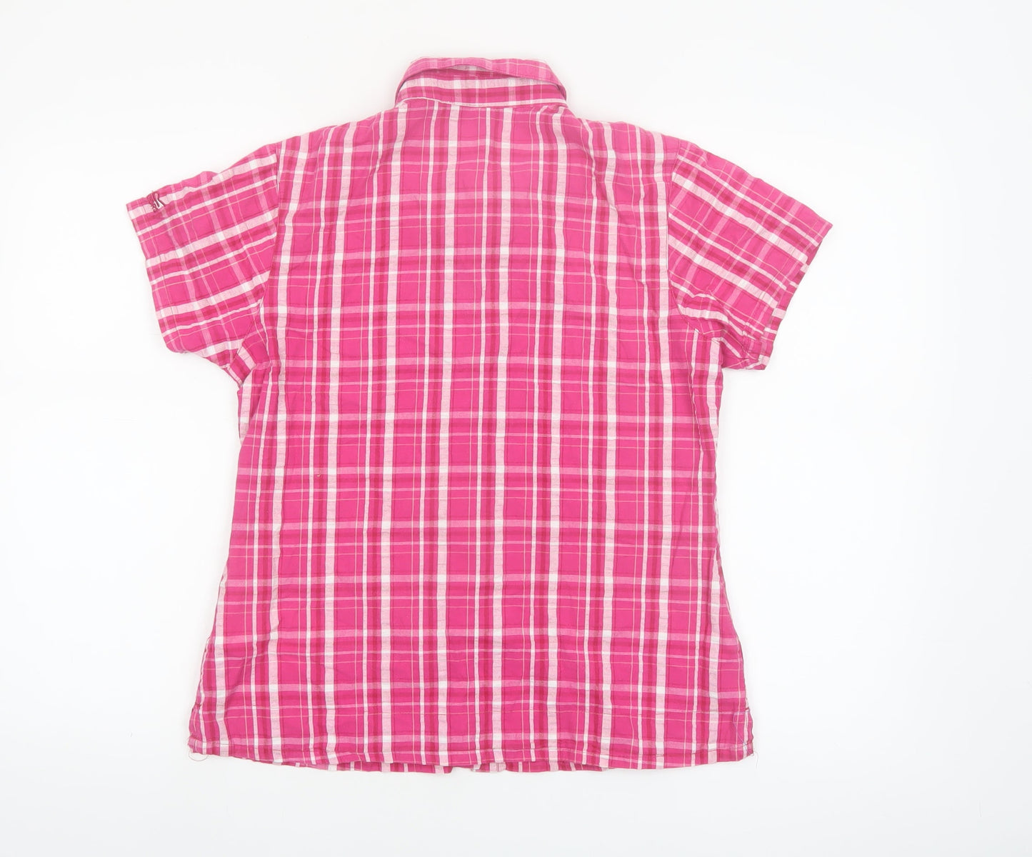 Regatta Women's Pink Check Cotton Button-Up Shirt Size 12