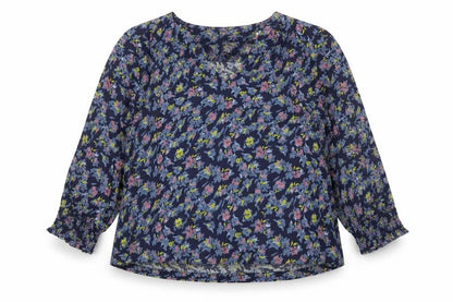White Stuff Women's Blue Floral Viscose Tunic Blouse UK 10