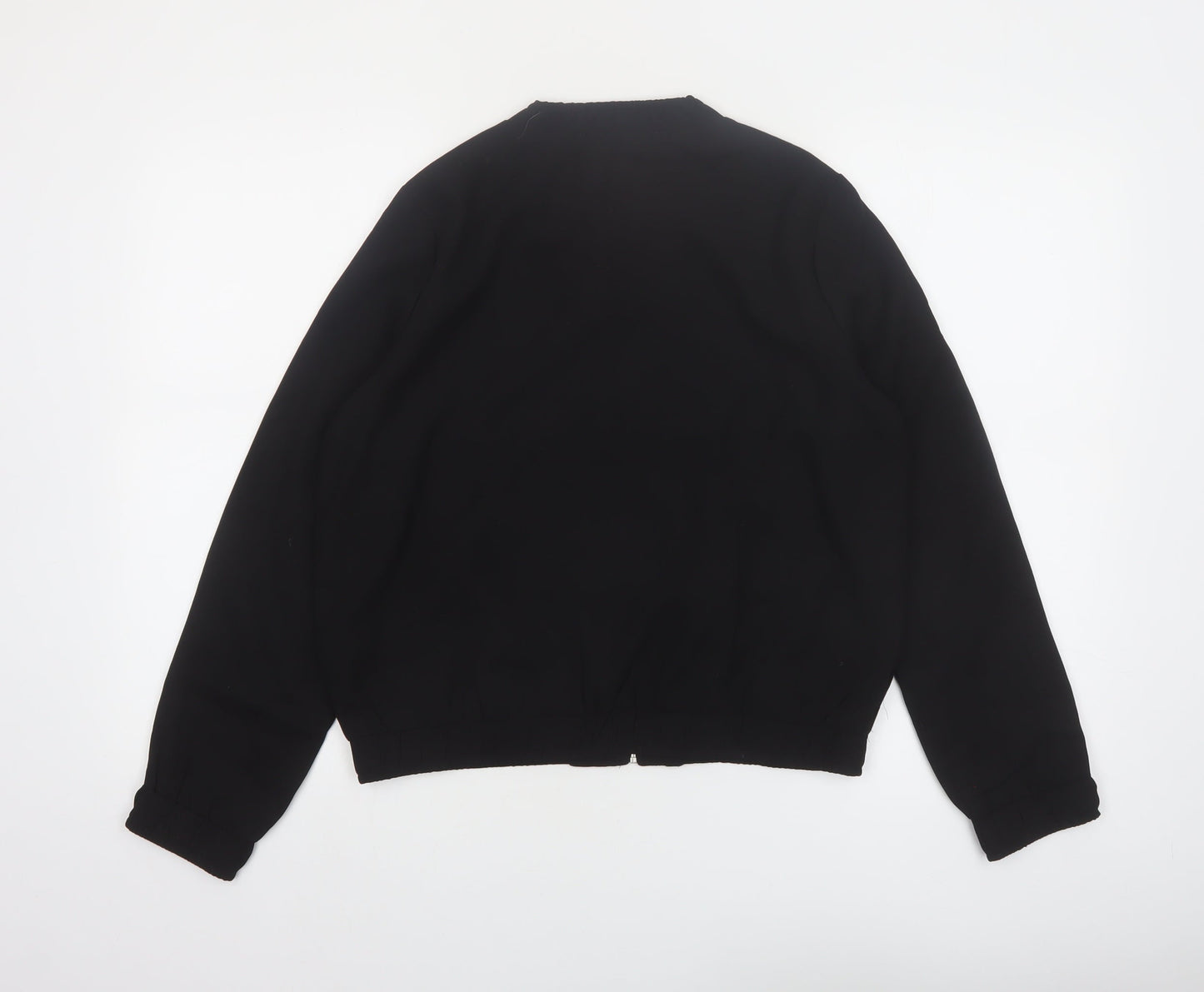 Reserved Women’s Black Beaded Bomber Jacket Size 8