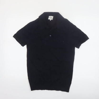 Ben Sherman Men's Black Cotton Short Sleeve Polo Shirt Size S