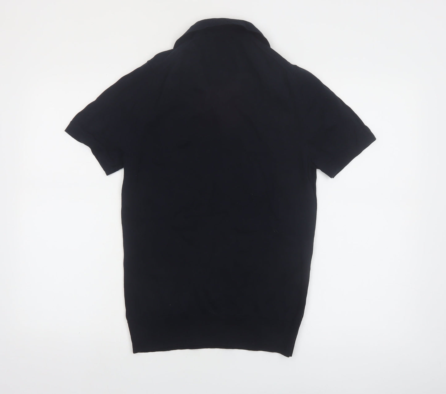 Ben Sherman Men's Black Cotton Short Sleeve Polo Shirt Size S