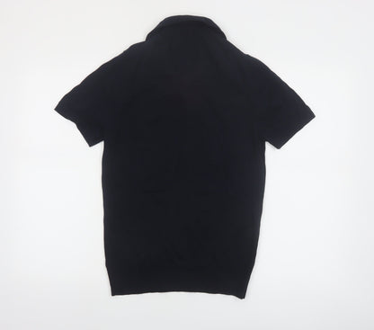Ben Sherman Men's Black Cotton Short Sleeve Polo Shirt Size S