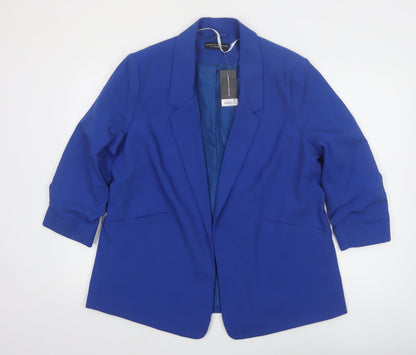 Dorothy Perkins Women’s Blue Regular Fit Blazer UK 18 Notch Lapel Jacket