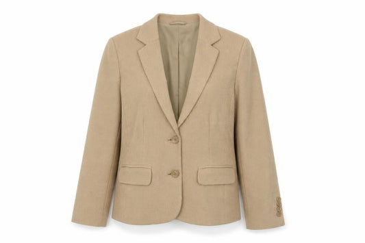 Marks and Spencer Women Beige Size 8 Tailored Two-Button Blazer