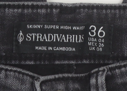 Stradivarius Women’s Black Skinny High Waist Jeans Size 8