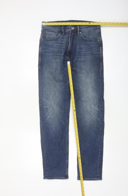 Marks and Spencer Men's Blue Slim Fit Stretch Denim Jeans 30W 31L