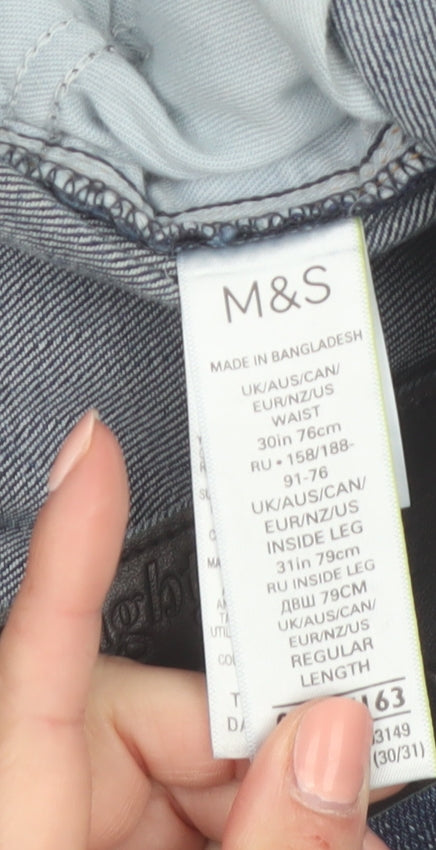 Marks and Spencer Men's Blue Slim Fit Stretch Denim Jeans 30W 31L