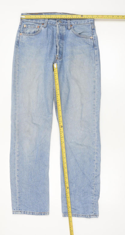 Levi’s 501 Mens Blue Light Wash Straight Fit Jeans W29 L30