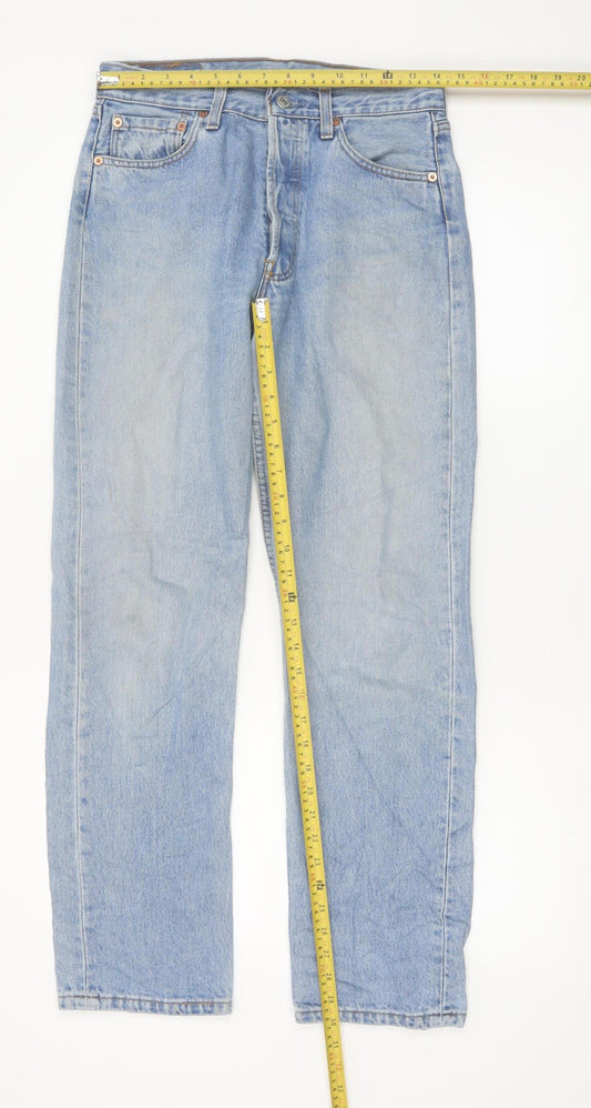 Levi’s 501 Mens Blue Light Wash Straight Fit Jeans W29 L30
