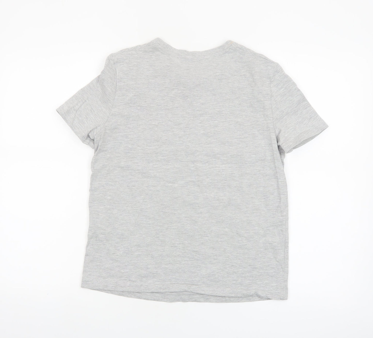 Zara Women Grey Basic Short Sleeve Cotton T-Shirt Size S