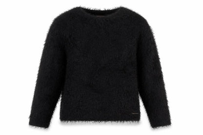 Adolfo Dominguez Women’s Black Fluffy Pullover Jumper Size S