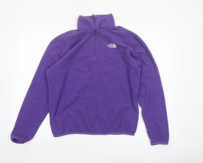 The North Face Men's Purple Fleece 1/4 Zip Pullover Sweatshirt Size M