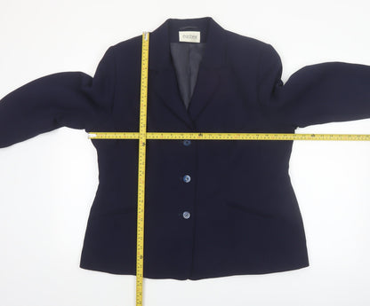 Eastex Women's Blue Size 16 Tailored Classic Single-Breasted Blazer