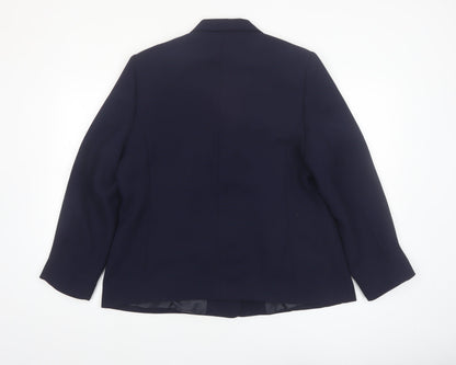 Eastex Women's Blue Size 16 Tailored Classic Single-Breasted Blazer