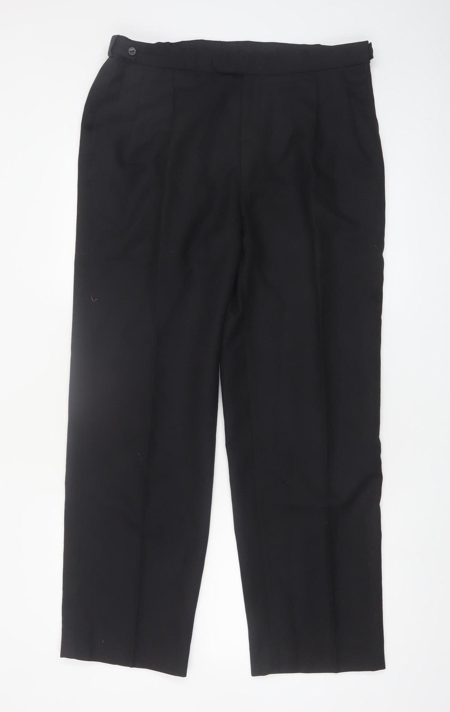 Marks and Spencer St Michael Men’s Black 36x31 Wool Blend Pleated Dress Pants