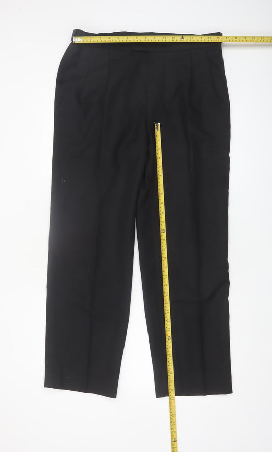 Marks and Spencer St Michael Men’s Black 36x31 Wool Blend Pleated Dress Pants