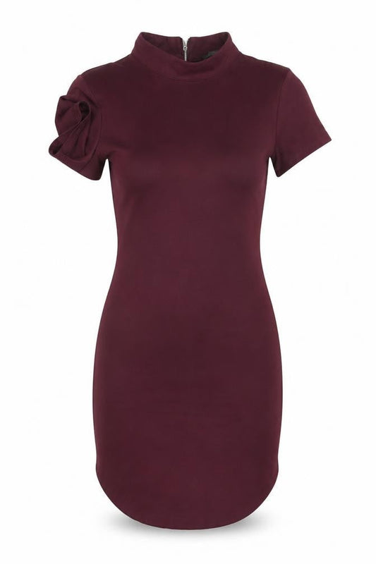 AX Paris Women's Purple Short Sleeve Bodycon Dress Size 10