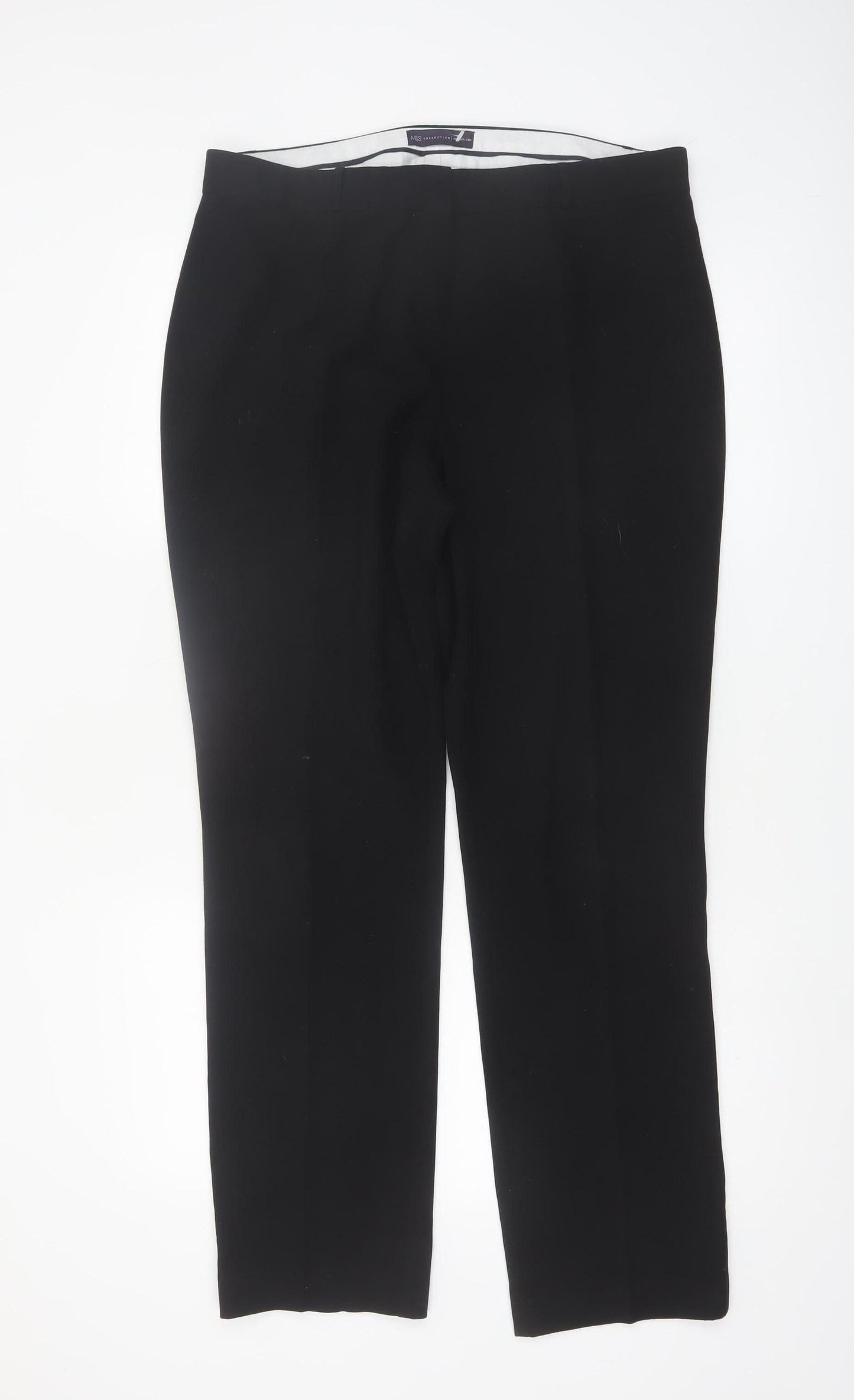 Marks and Spencer Women Black Size 14 Long Dress Pants