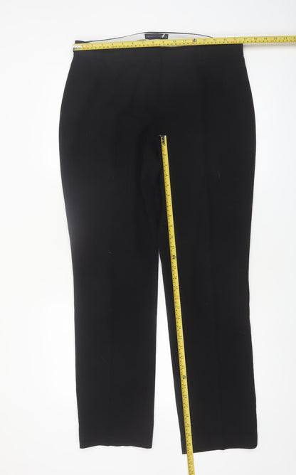 Marks and Spencer Women Black Size 14 Long Dress Pants