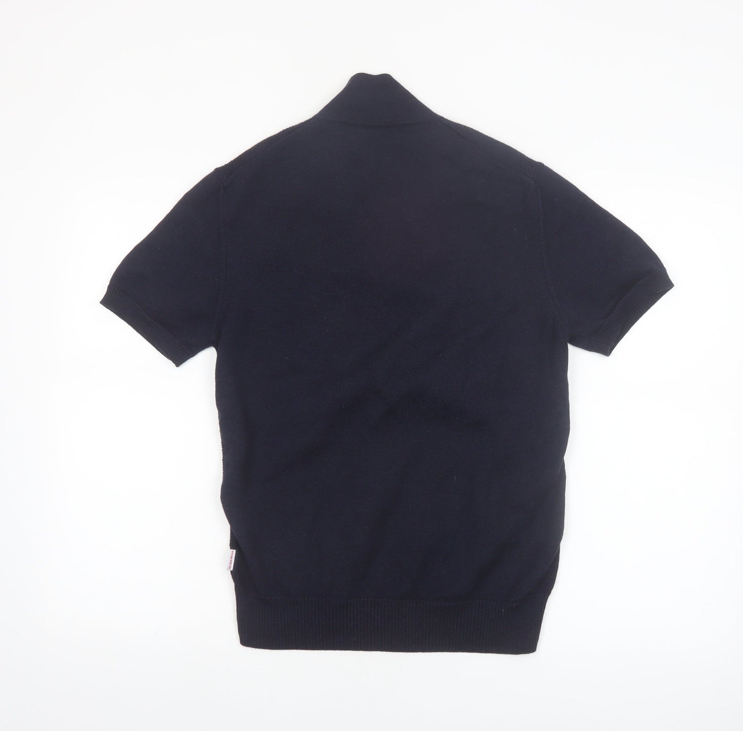 Orlebar Brown Men's Blue Merino Silk Polo Knit Jumper M