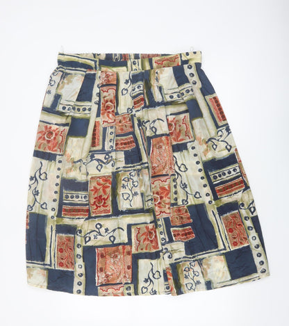 House of Fraser Womens Multicolour A-Line Skirt Size 20 Retro Print