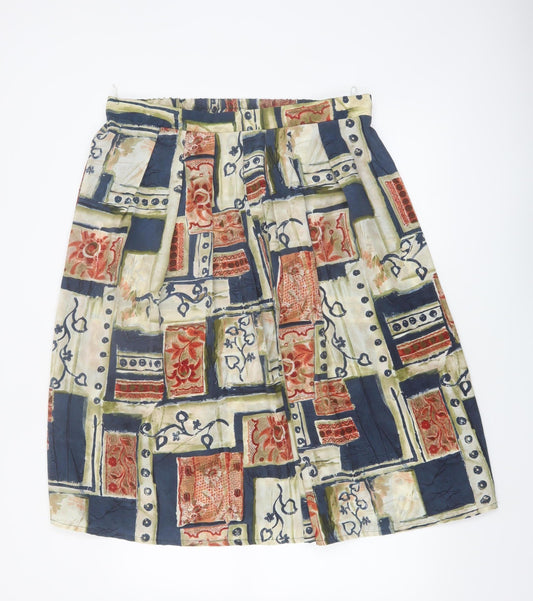 House of Fraser Womens Multicolour A-Line Skirt Size 20 Retro Print